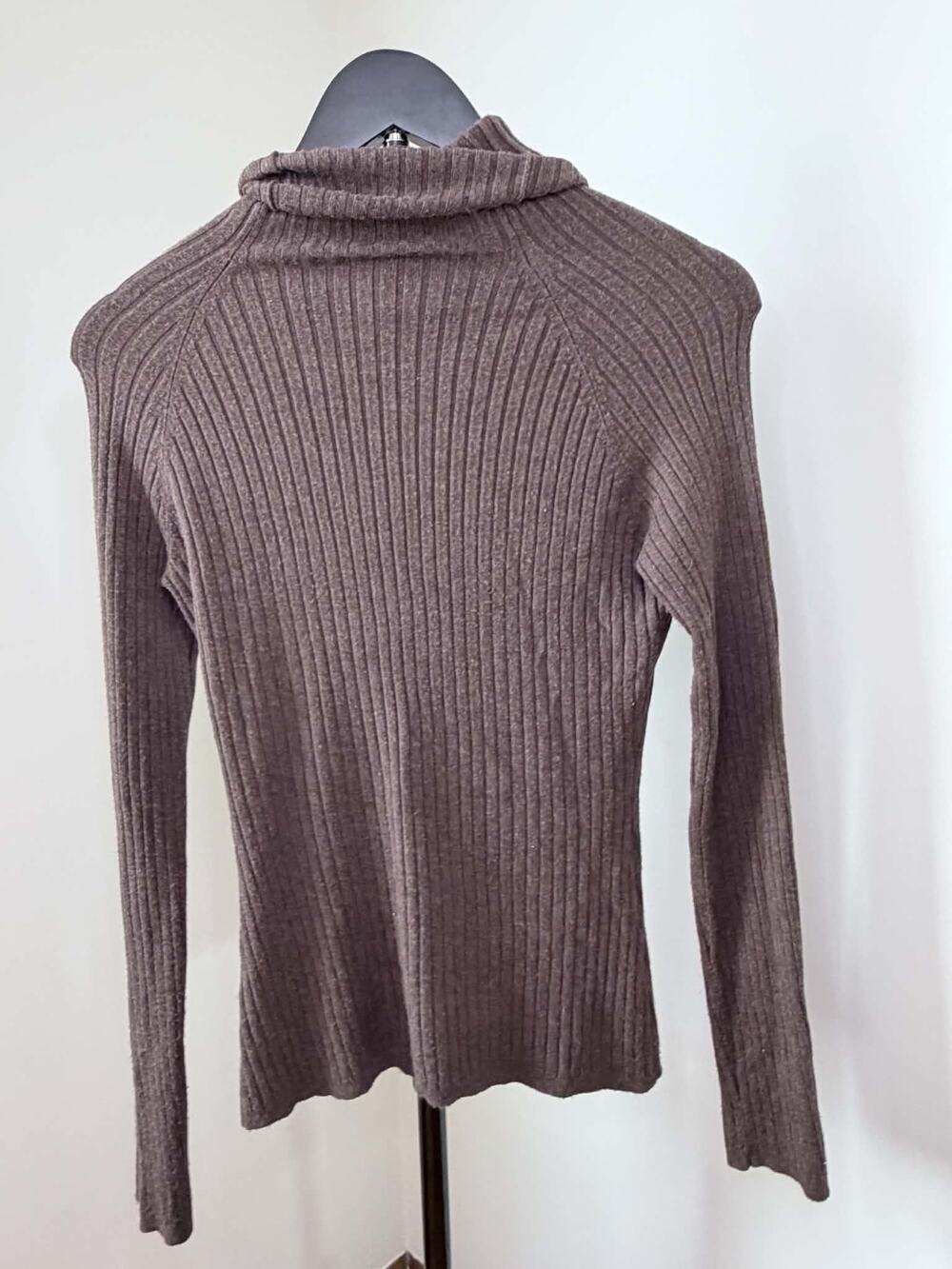 INC International Concepts Ribbed Turtleneck Sweater Brown M